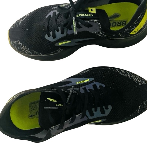 Brooks Black and Yellow Athletic Running Shoes - Picture 2 of 2
